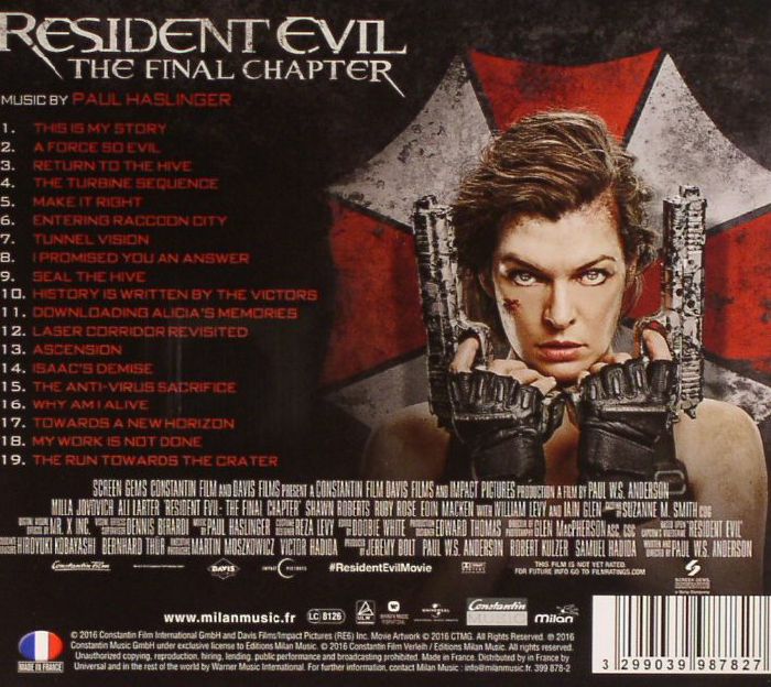 HASLINGER, Paul - Resident Evil: The Final Chapter (Soundrack)