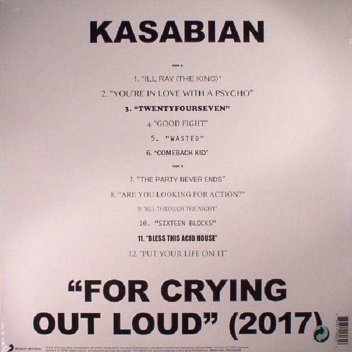 KASABIAN - For Crying Out Loud