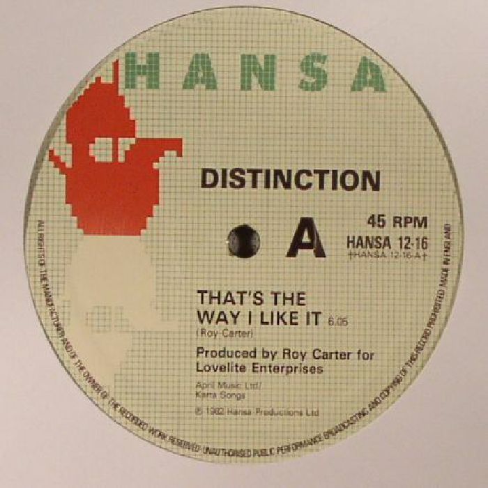 DISTINCTION - That's The Way I Like It (reissue)