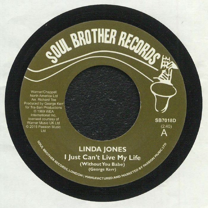 JONES, Linda - I Just Can't Live My Life (Without You Babe) (reissue)