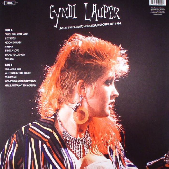 Cyndi LAUPER Live At The Summit In Houston October 10th 1984 vinyl at