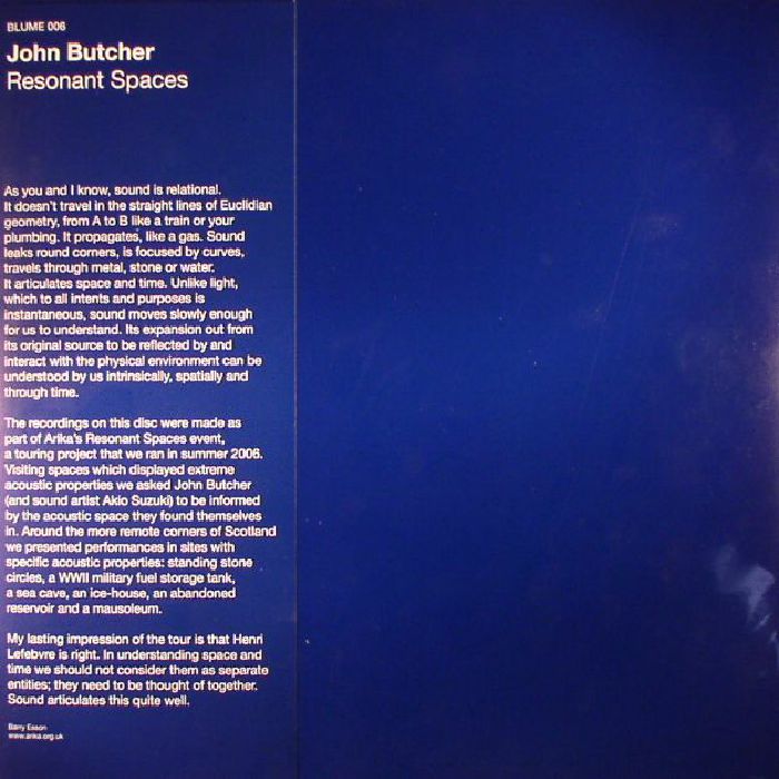 BUTCHER, John - Resonant Spaces (reissue)