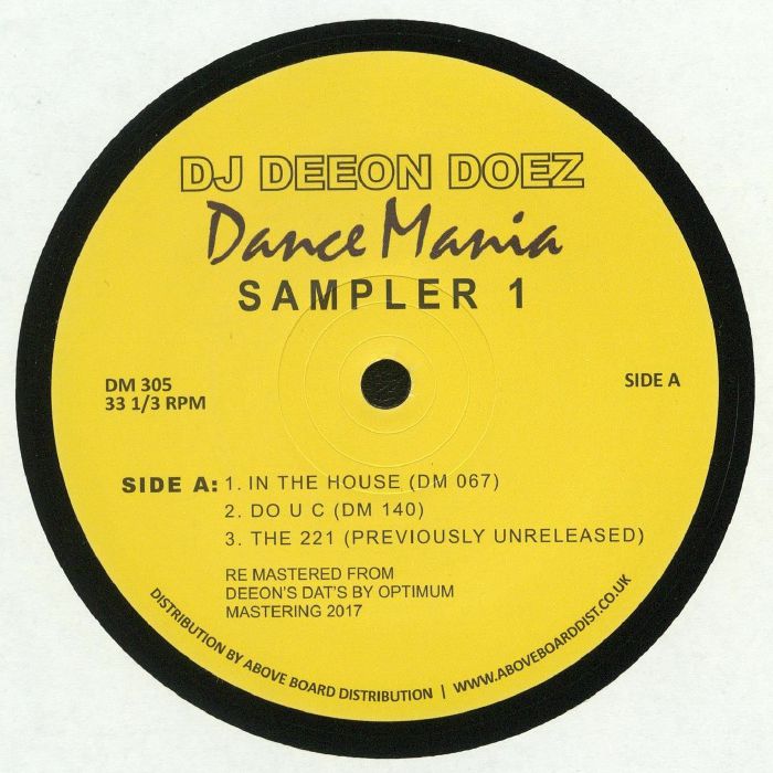 DJ DEEON - Doez Dance Mania Sampler 1 (reissue)