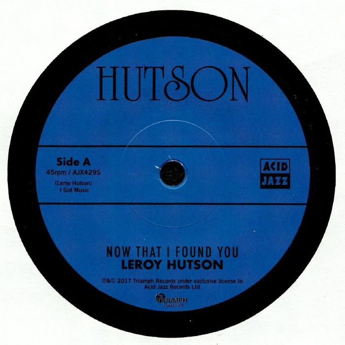 HUTSON, Leroy - Now That I Found You