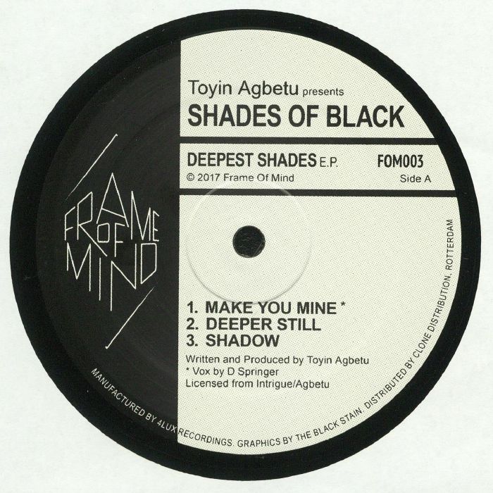 AGBETU, Toyin presents SHADES OF BLACK - Deepest Shades EP