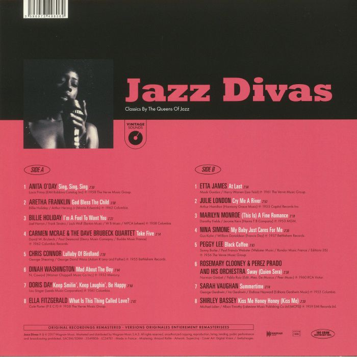 VARIOUS - Jazz Divas: Classics From The Queens Of Jazz