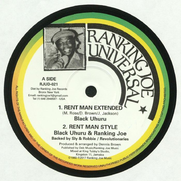BLACK UHURU/RANKING JOE - Rent Man (reissue)