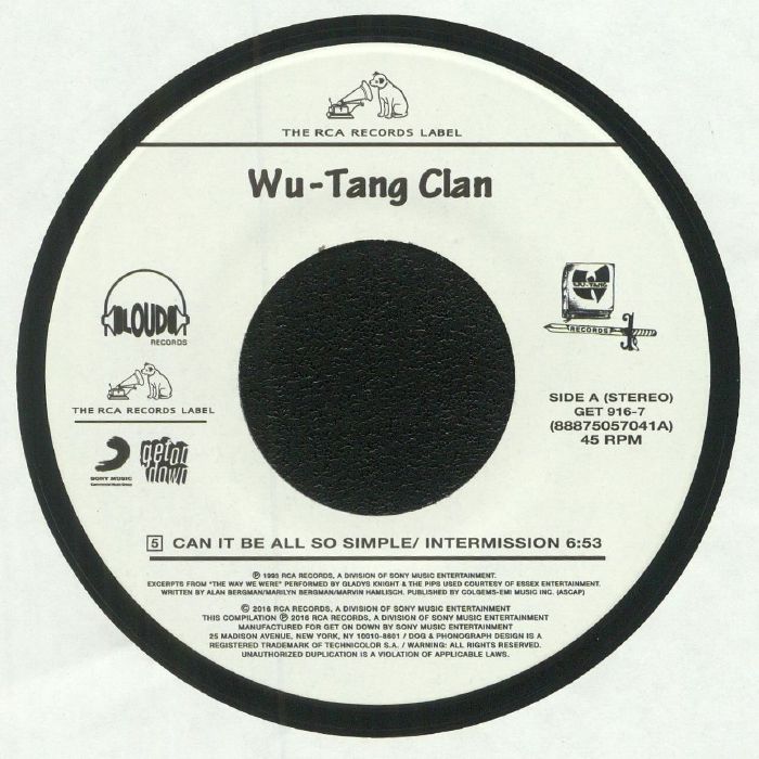 WU TANG CLAN - Can It Be All So Simple/Intermission