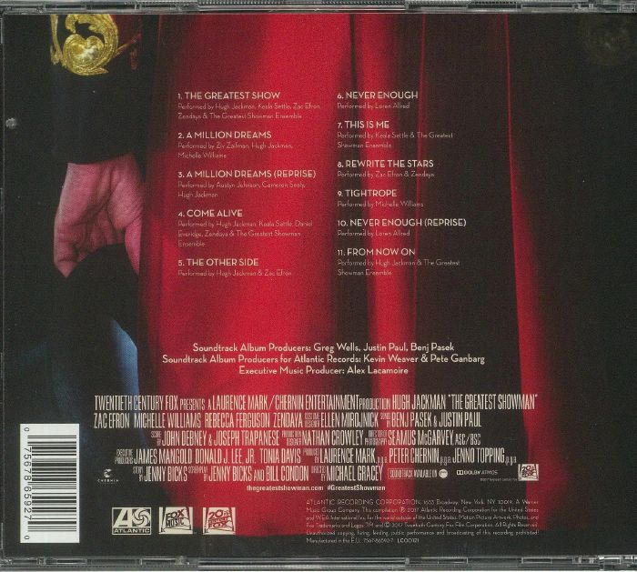 PASEK, Benj/JUSTIN PAUL/VARIOUS - The Greatest Showman (Soundtrack)