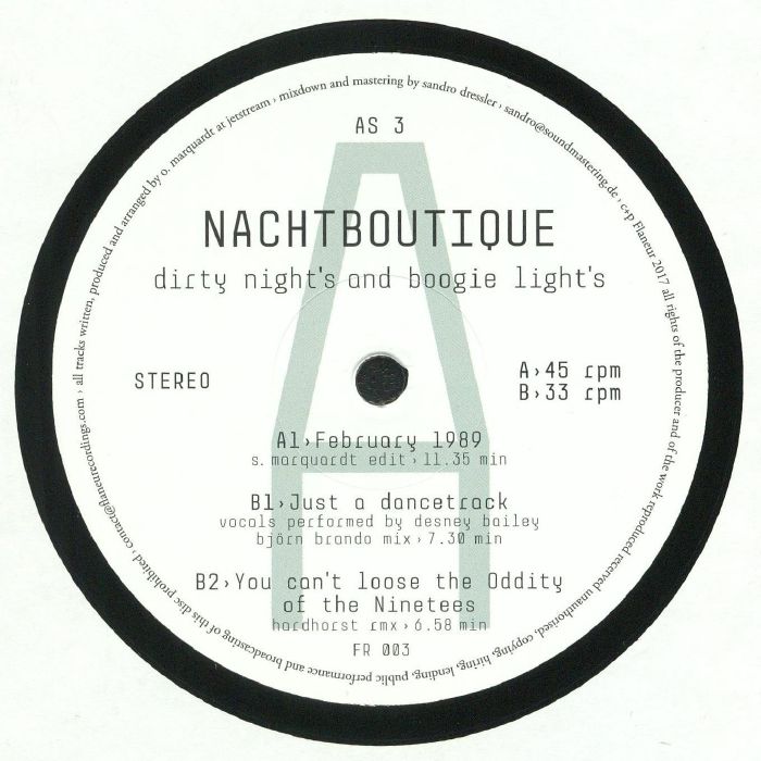 NACHTBOUTIQUE - Dirty Night's & Boogie Light's: Album Sampler 3