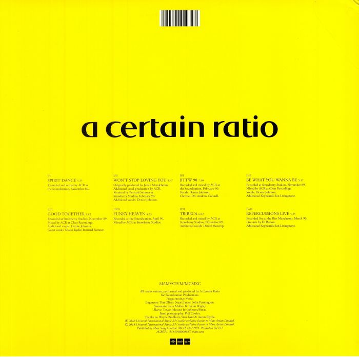 A CERTAIN RATIO - ACR:MCR (reissue)