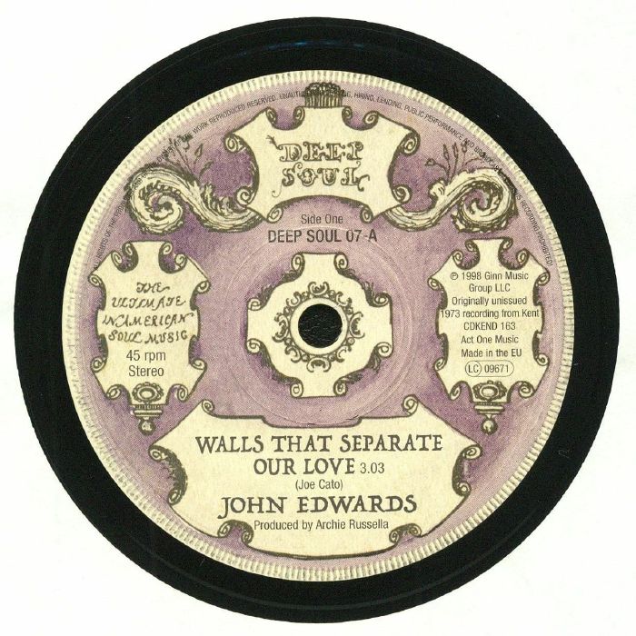 EDWARDS, John/LOLEATTA HOLLOWAY - Walls That Separate Our Love