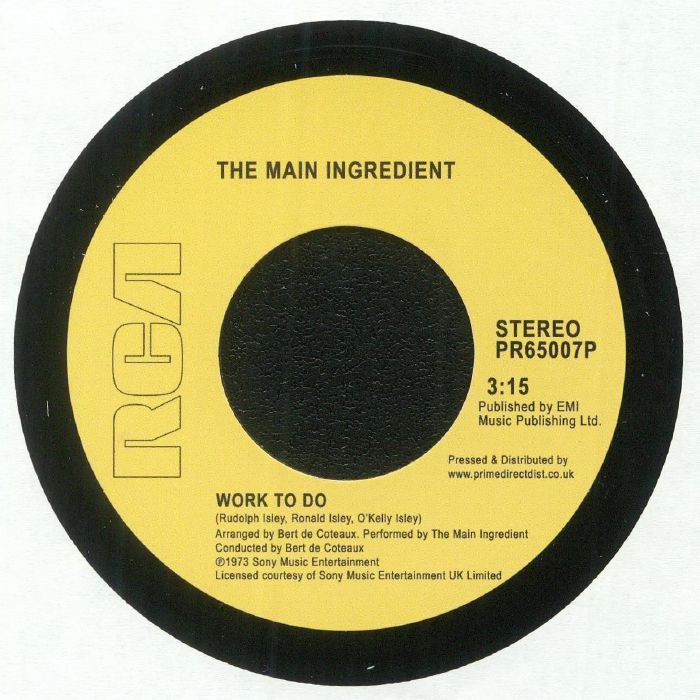 MAIN INGREDIENT, The - Work To Do (Record Store Day 2018)