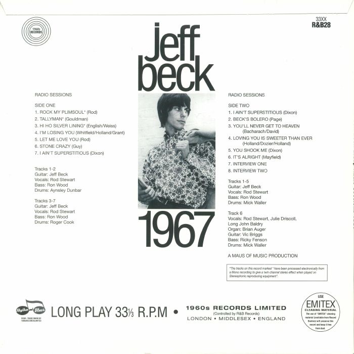 Jeff Beck Group Radio Sessions 1967 Record Store Day 2018 Vinyl