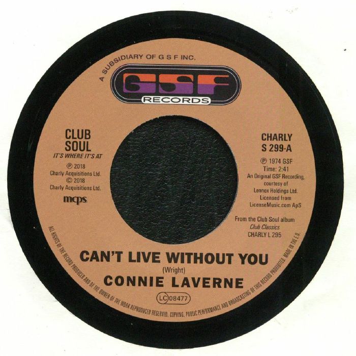 LAVERNE, Connie/THE ANDERSON BROTHERS - Can't Live Without Your Love