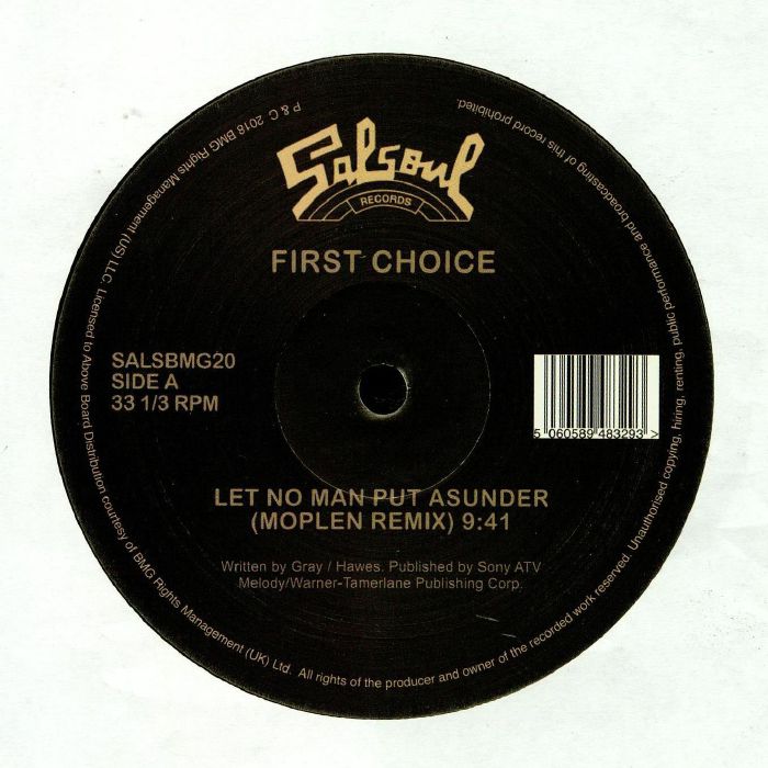 FIRST CHOICE/CANDIDO - Let No Man Put Asunder (Moplen remix) (reissue)