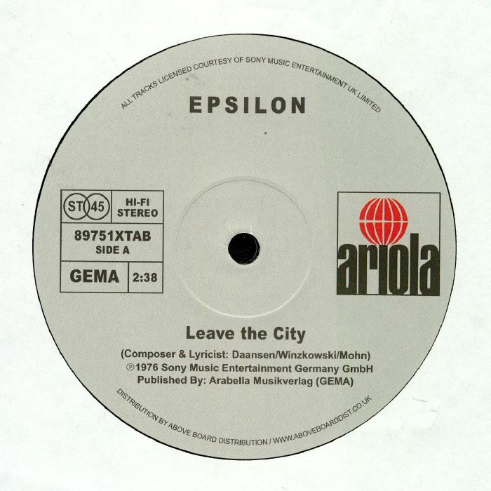 EPSILON - Leave The City (reissue)