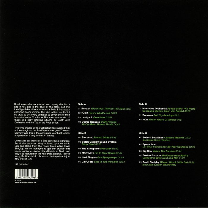 BELLE & SEBASTIAN/VARIOUS - Late Night Tales (half speed remastered)