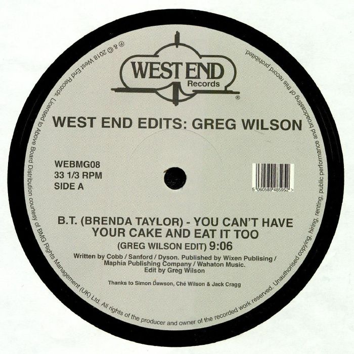 BT aka BRENDA TAYLOR/FORRRCE/RAW SILK/SHIRLEY LITES - West End Edits: Greg Wilson