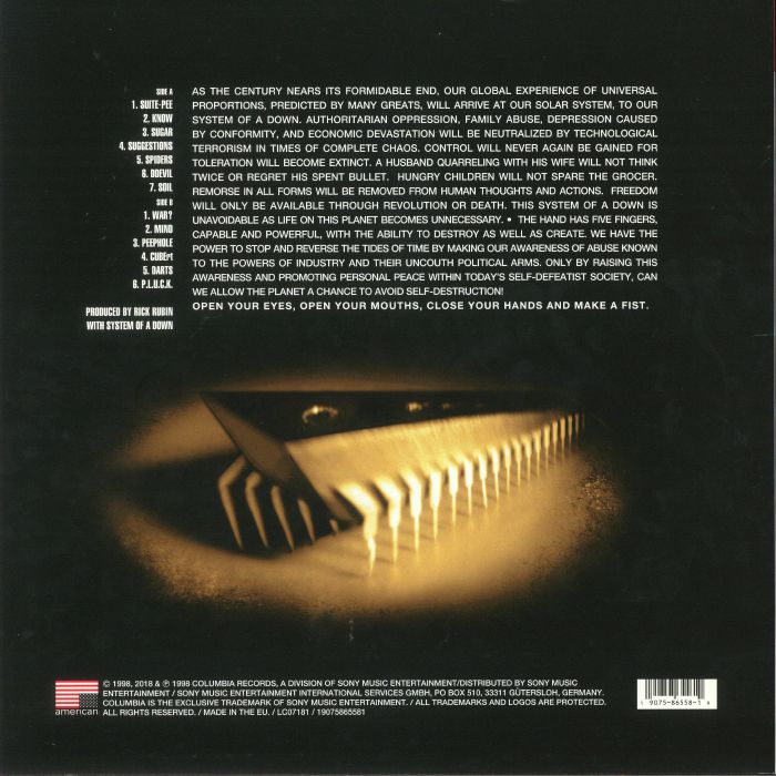 SYSTEM OF A DOWN - System Of A Down (reissue)