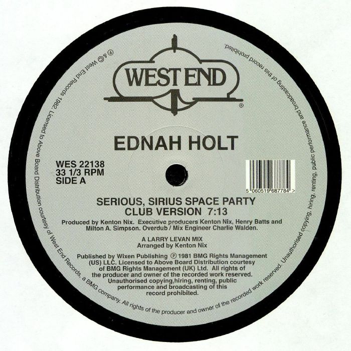 HOLT, Ednah - Serious Sirius Space Party (reissue)