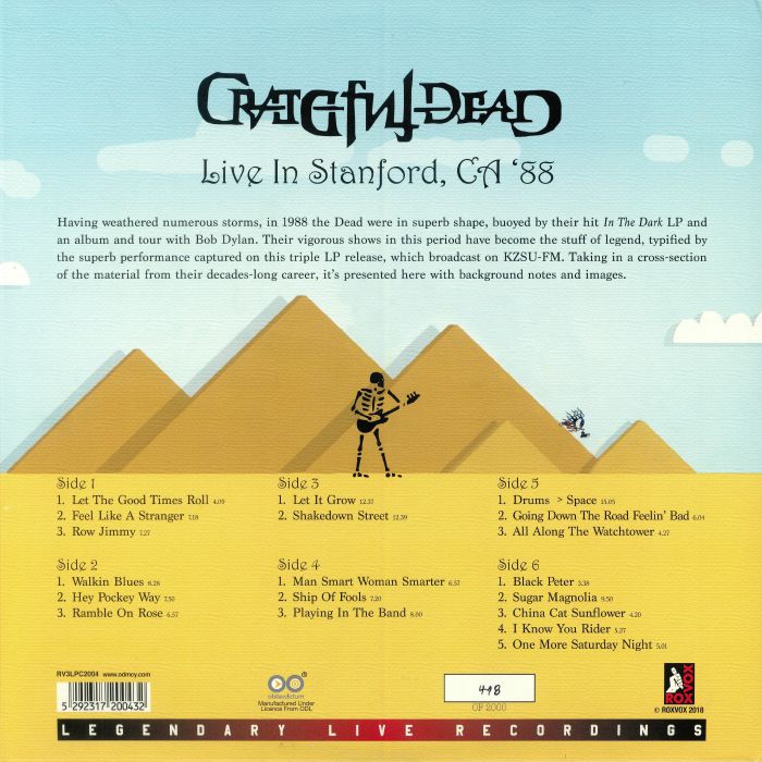 GRATEFUL DEAD - Live In Stanford CA '88