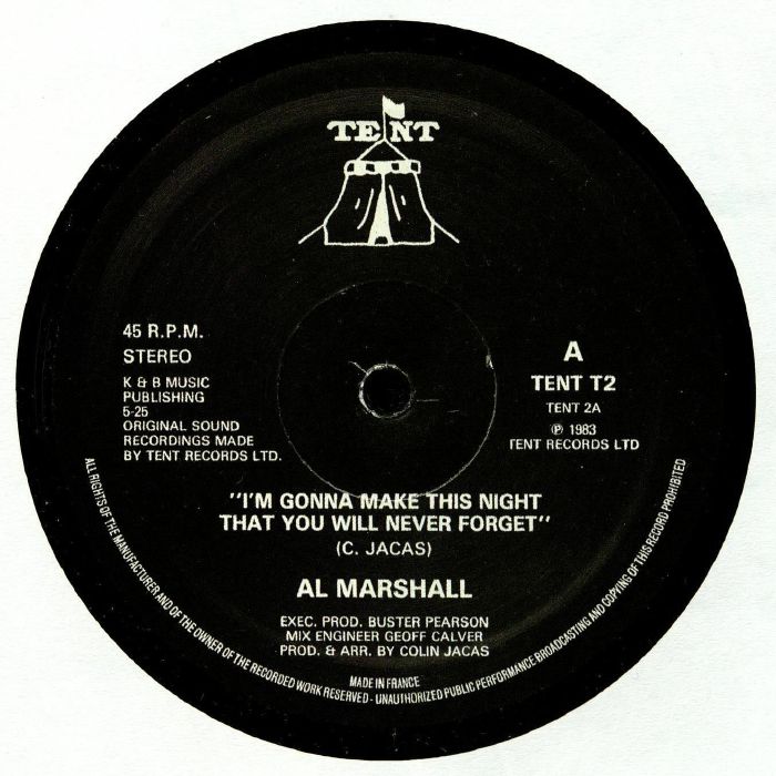 MARSHALL, Al - I'm Gonna Make This Night That You Will Never Forget