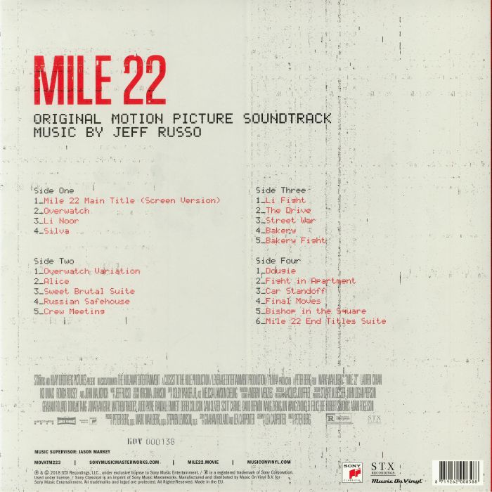 RUSSO, Jeff - Mile 22: Deluxe Edition (Soundtrack)