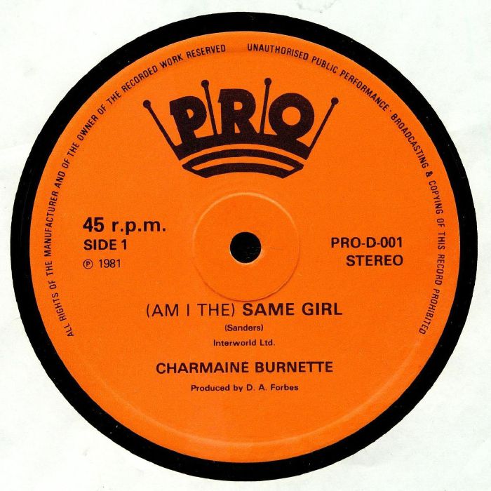 BURNETT, Charmaine/SESSION IN SESSION - (Am I The) Same Girl (warehouse find)