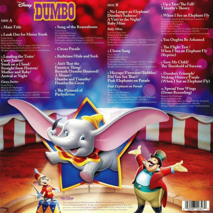 VARIOUS Dumbo (Soundtrack) Vinyl At Juno Records.