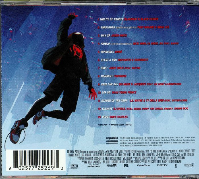 spider man into the spider verse 2 album songs