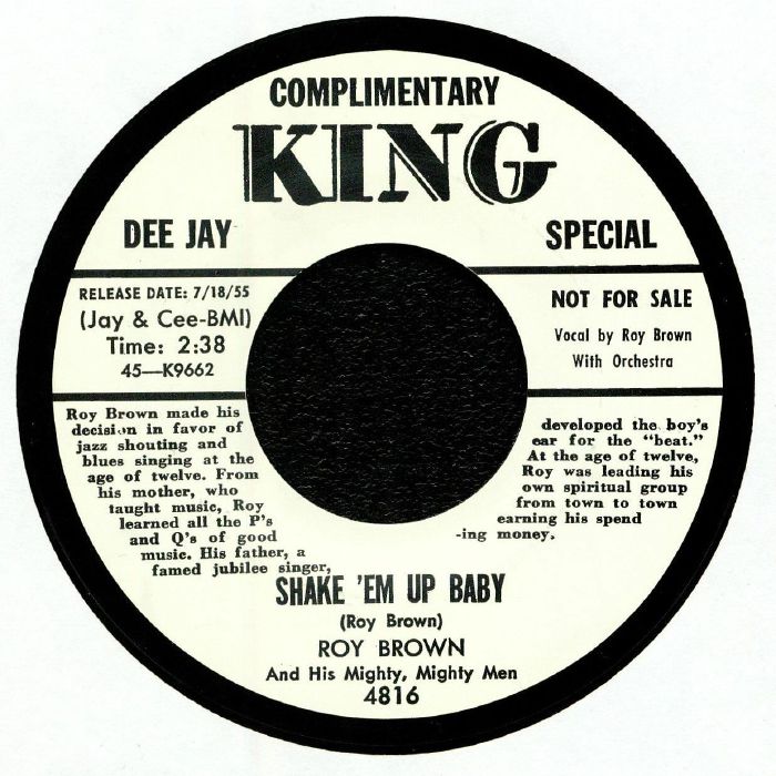 BROWN, Roy - Shake 'Em Up Baby (reissue)