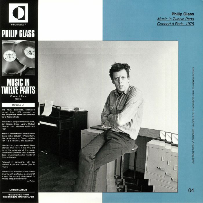 GLASS, Philip - Music In Twelve Parts: Concert A Paris 1975