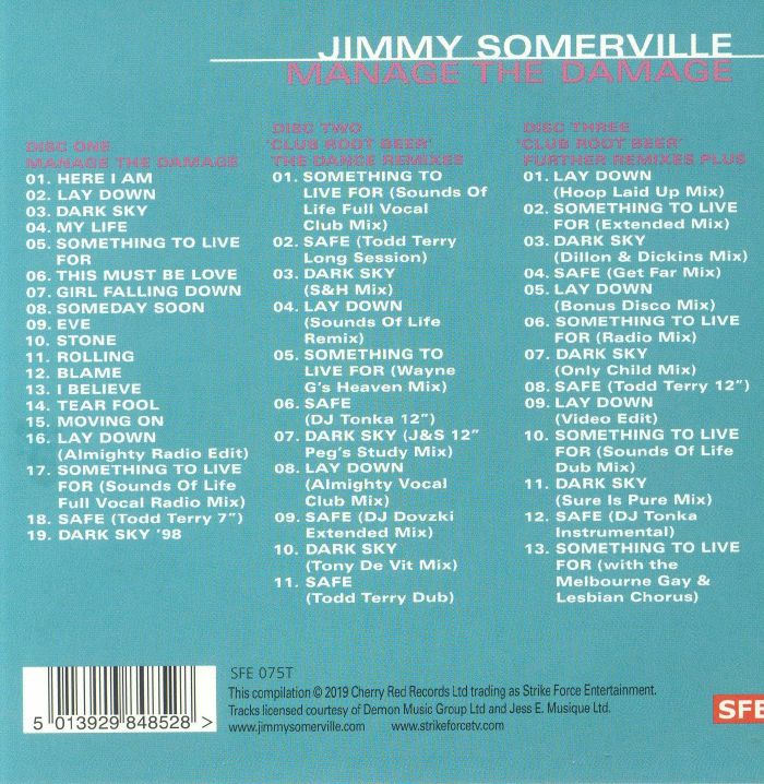 SOMERVILLE, Jimmy - Manage The Damage: Expanded Edition