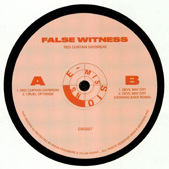 FALSE WITNESS - Red Curtain Daybreak