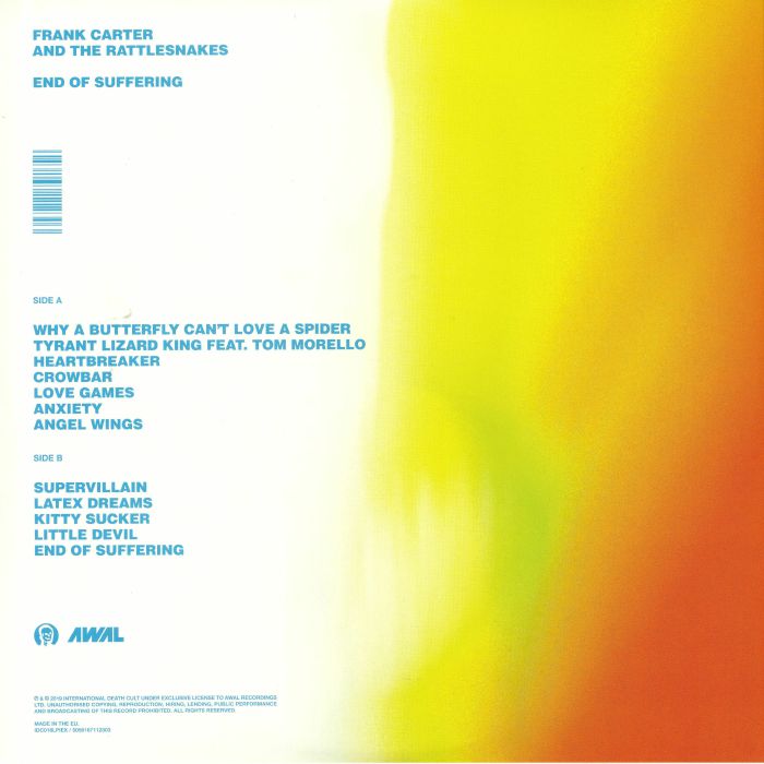 Frank CARTER & THE RATTLESNAKES - End Of Suffering Vinyl at Juno Records.