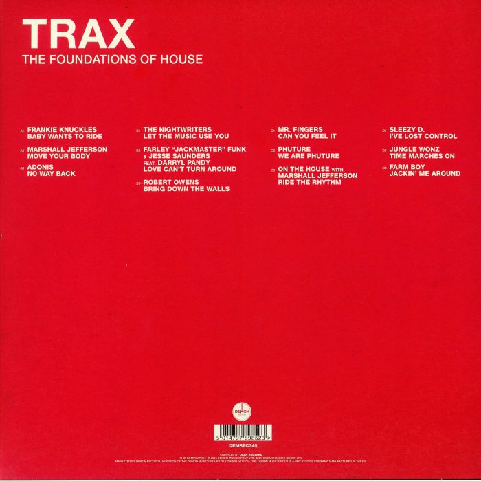 VARIOUS - Trax: The Foundations Of House