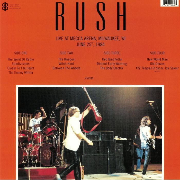 RUSH Live At Mecca Arena Milwaukee WI: June 25th 1984 Vinyl at Juno ...