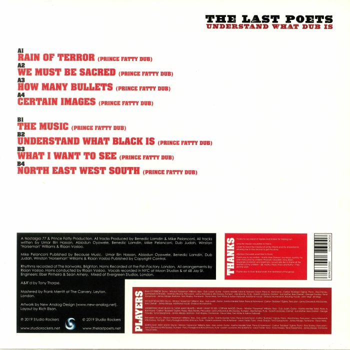 LAST POETS, The - Understand What Dub Is (Prince Fatty dubs)