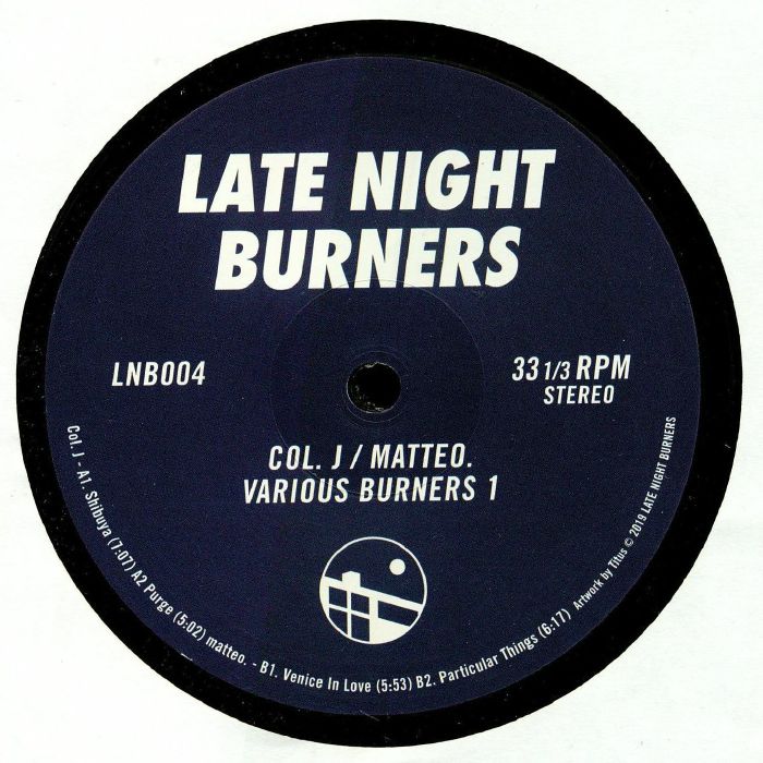 COL J/MATTEO - Various Burners Vol 1
