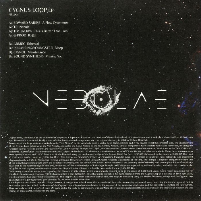 SABINE, Edward/TR/TIM JACKIW/G PROD/ARMEC/PROMISING YOUNGSTER/CIGNOL/SOUND SYNTHESIS - Cygnus Loop EP