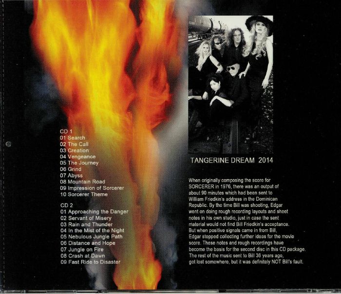 TANGERINE DREAM Sorcerer 2014 Cinematographic Score (Soundtrack) vinyl