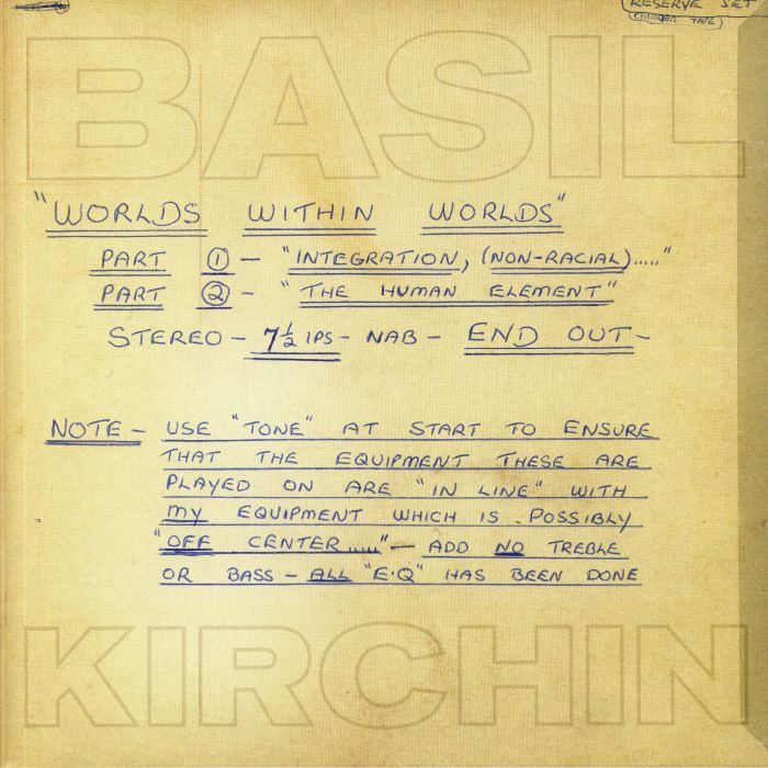 KIRCHIN, Basil - Worlds Within Worlds: Part I & II (Record Store Day 2019)
