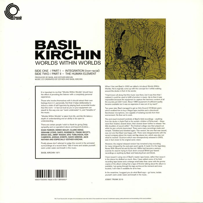 Basil KIRCHIN Worlds Within Worlds Part I & II (Record Store Day