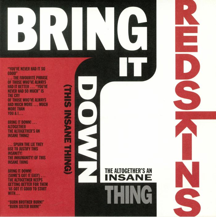REDSKINS, The - Bring It Down (This Insane Thing) (Record Store Day 2019)