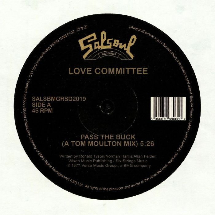LOVE COMMITTEE - Pass The Buck (Record Store Day 2019)