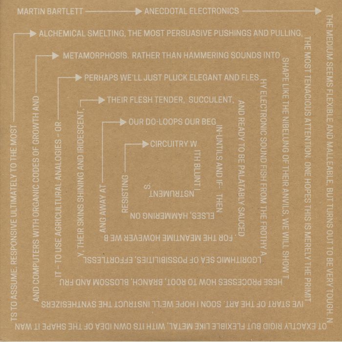 BARTLETT, Martin - Anecdotal Electronics: Live Experiments & Other Recording