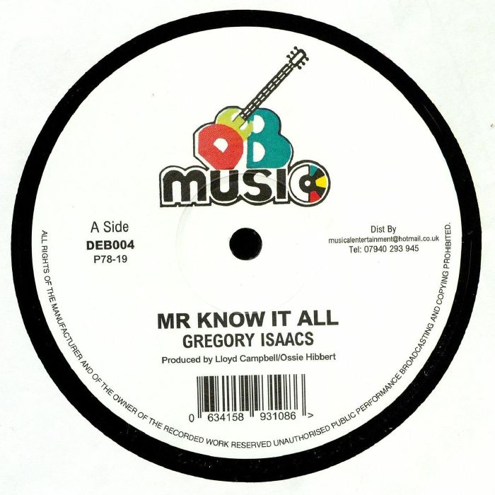 ISAACS, Gregory/REVOLUTIONIST - Mr Know It All