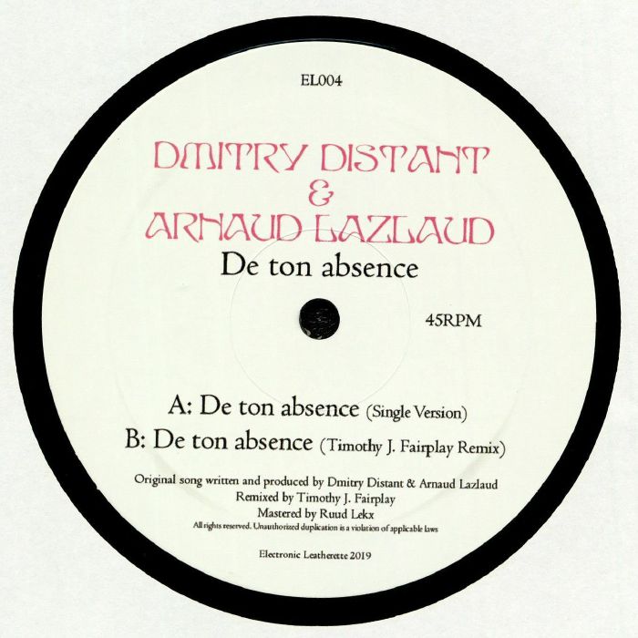 DMITRY DISTANT/ARNAUD LAZLAUD - De Ton Absence (Timothy J Fairplay remix)