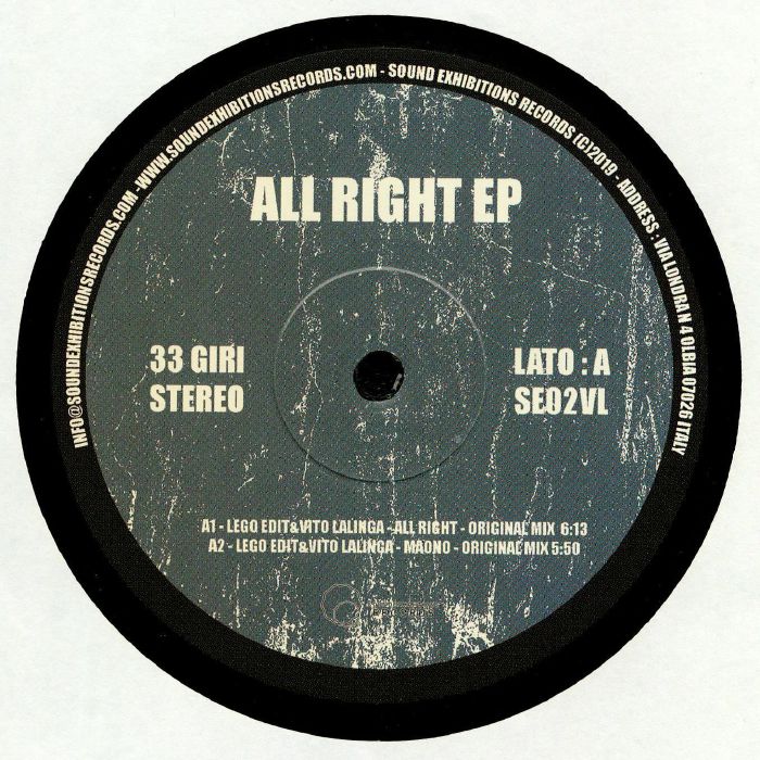 LEGO EDIT/VITO LALLINGA/PHIL DISCO/ROBJ - All Right EP